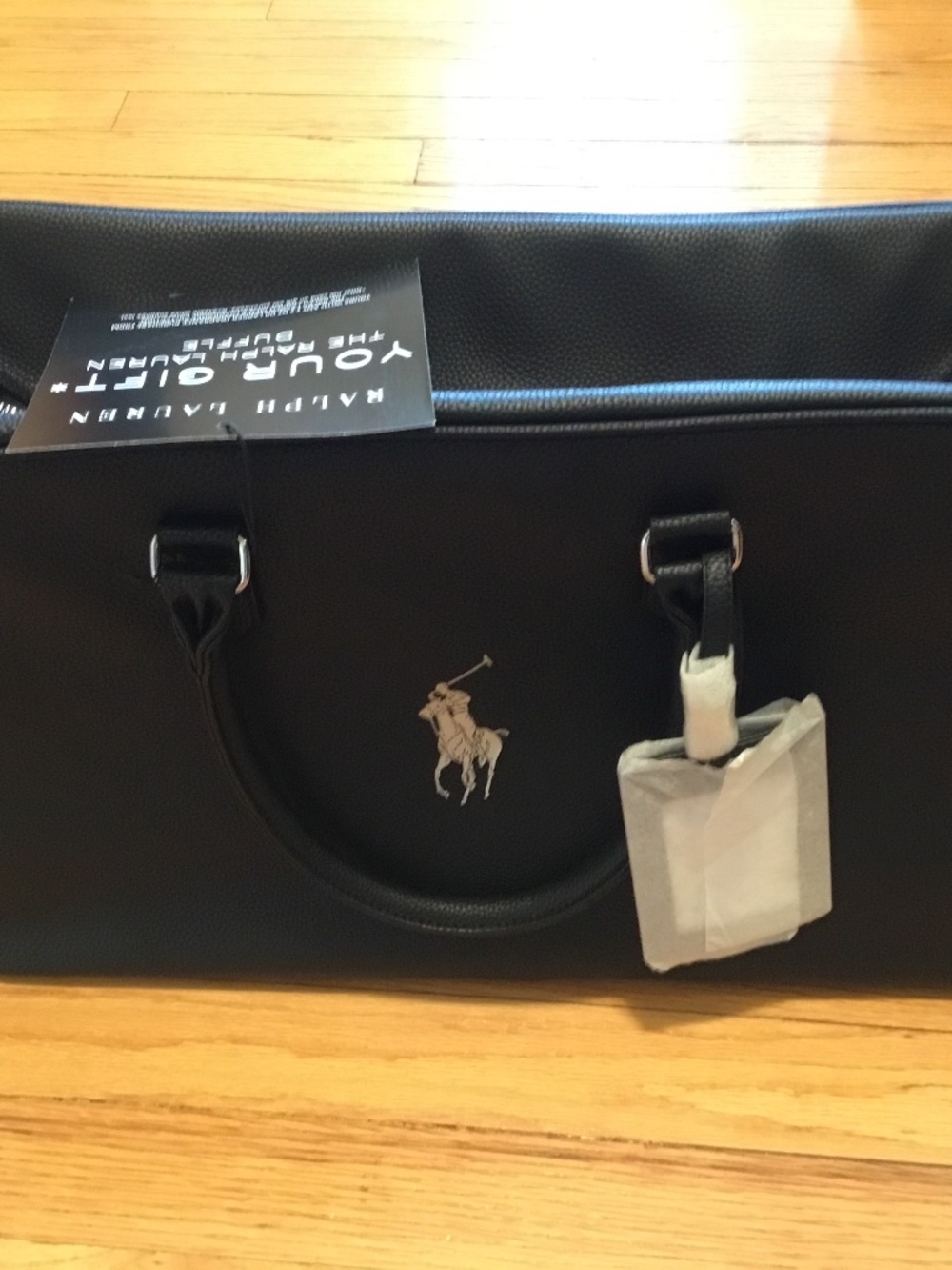 Polo Ralph Lauren black travel duffel bag